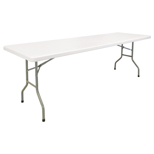 Table pliante, Rectangulaire, 96" l x 30" la, Poly&eacute;thyl&egrave;ne, Blanc Equipment World