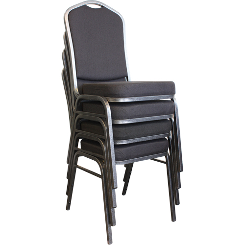 Stacking Chairs, Fabric, 37" High, 275 lbs. Capacity, Black Equipment World