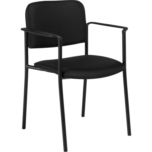 Stacking Chairs, Fabric, 32" High, 300 lbs. Capacity, Black Equipment World