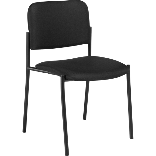 Armless Stacking Chairs, Fabric, 32" High, 300 lbs. Capacity, Black Equipment World