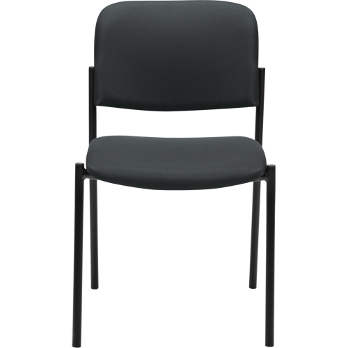 Armless Stacking Chairs, Fabric, 32" High, 300 lbs. Capacity, Charcoal Equipment World