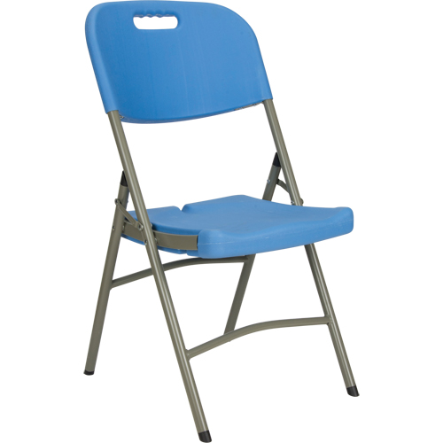 Chaise pliante, Poly&eacute;thyl&egrave;ne, Bleu, Capacit&eacute; 350 lb Equipment World