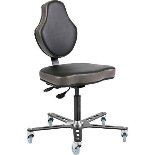 Vega Multi-Tilt Ergonomic Chair, Mobile, Adjustable, Vinyl Seat, Black/Grey Equipment World