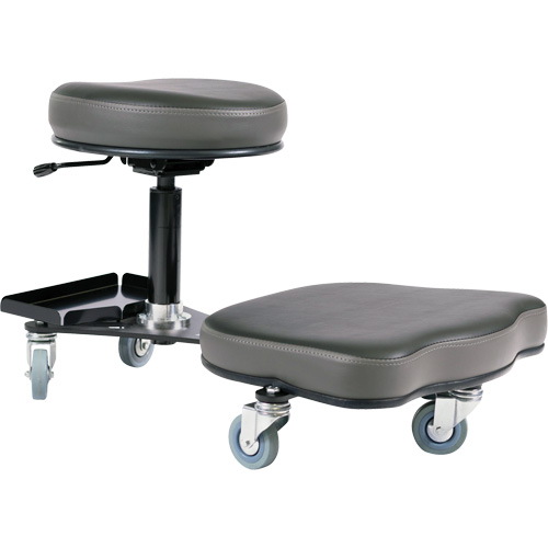 Chaise ergonomique Flex, Vinyle, Noir/gris Equipment World