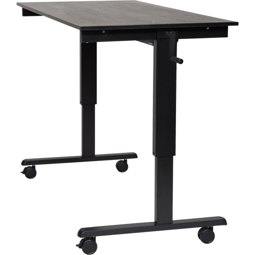 Adjustable Stand-Up Desk, Stand-Alone Desk, 48-1/2" H x 59" W x 29-1/2" D, Black Equipment World