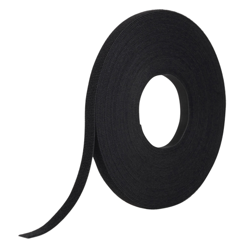 One-Wrap&reg; Fastener Tape, Hook & Loop, 25 yds x 1/2", Self-Grip, Black Equipment World