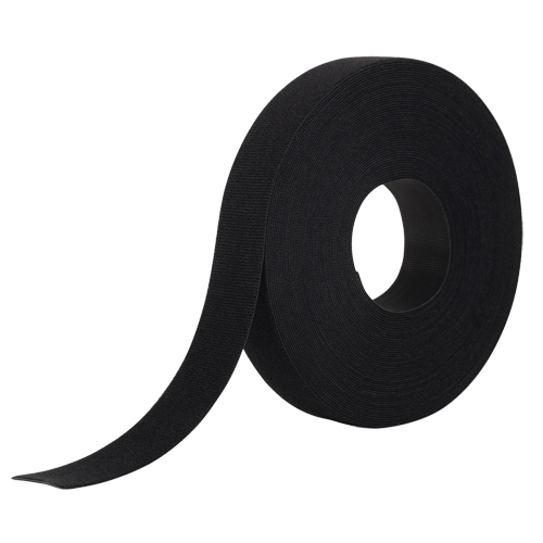 One-Wrap&reg; Fastener Tape, Hook & Loop, 25 yds x 1", Self-Grip, Black Equipment World