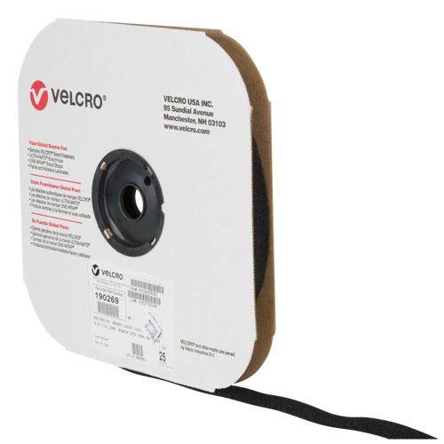 Fastener Tape, Loop, 25 yds x 3/4", Sew-On, Black Equipment World