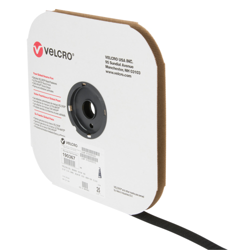 Fastener Tape, Hook, 25 yds x 3/4", Sew-On, Black Equipment World