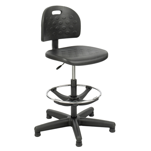 Tabouret Soft Tough, Stationnaire, Ajustable, , Polyur&eacute;thane Si&egrave;ge, Noir Equipment World