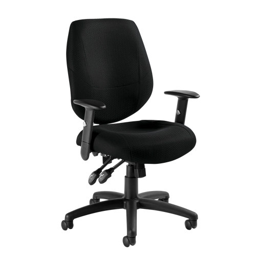 Six 31 Operator Chair, Fabric, Black, 250 lbs. Capacity Equipment World