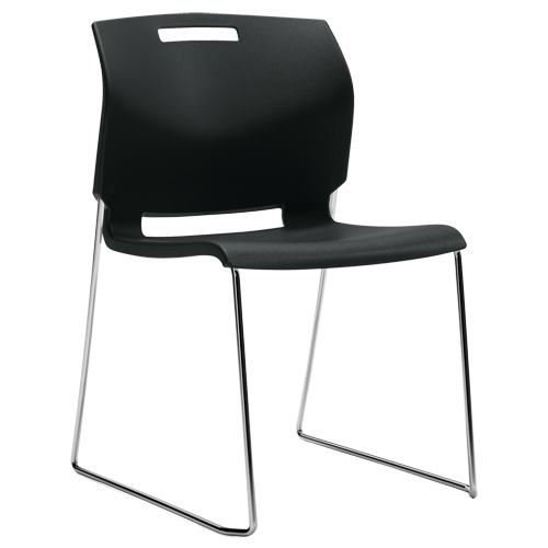 Chair, Plastic, 32-1/2" High, 300 lbs. Capacity, Black Equipment World