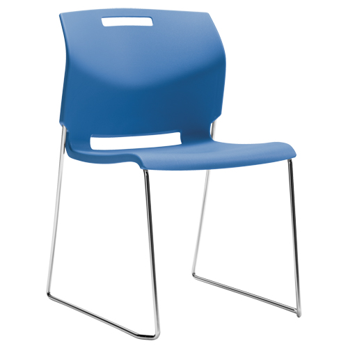 Chair, Plastic, 32-1/2" High, 300 lbs. Capacity, Blue Equipment World