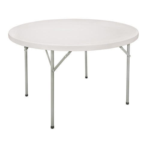 Table pliante, Ronde, 48" l x 48" la, Poly&eacute;thyl&egrave;ne, Blanc Equipment World