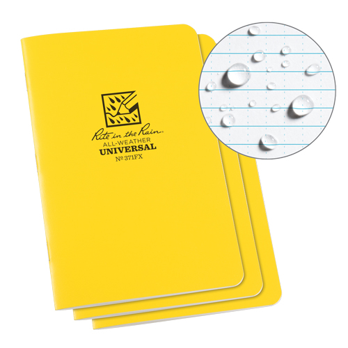 Carnet tout temps, Couverture souple, Jaune, 48 Pages, 4-5/8" , 7"  Equipment World