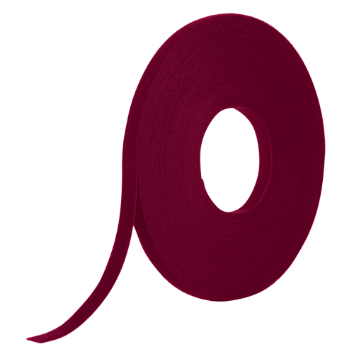 One-Wrap&reg; Fire-Retardant Fastener Tape, Hook & Loop, 25 yds x 1/2", Self-Grip, Cranberry Equipment World