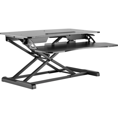 Goya Sit-Stand Workstation, Desktop Unit, 22" H x 31-1/2" W x 24" D, Black Equipment World