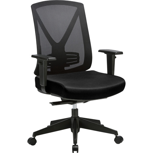 Activ Series Premium Synchro-Tilt Adjustable Chair, Fabric/Mesh, Black, 275 lbs. Capacity Equipment World