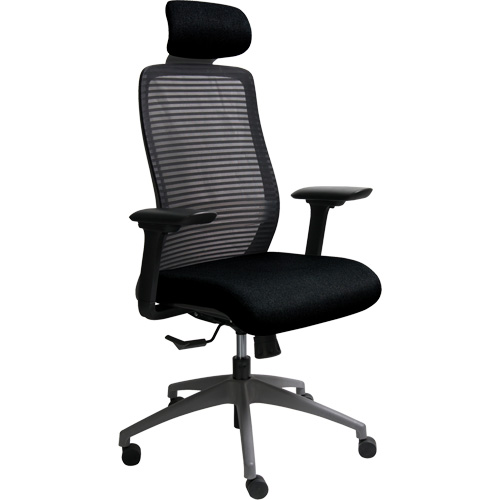 Era Series Adjustable Office Chair with Headrest, Fabric/Mesh, Black, 275 lbs. Capacity Equipment World