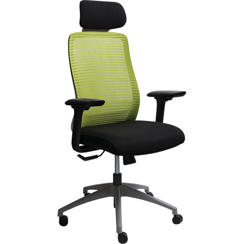 Era Series Adjustable Office Chair with Headrest, Fabric/Mesh, Green, 275 lbs. Capacity Equipment World