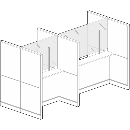 Clamp Mount Sneeze Guard, 36" W x 36" H Equipment World