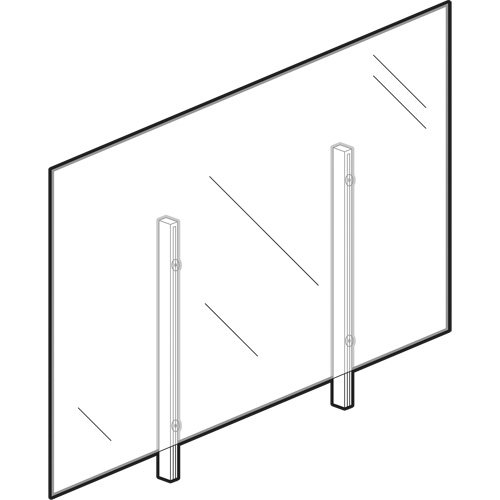 Sneeze Guard, 36" W x 36" H Equipment World