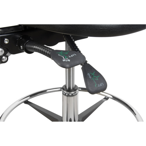 Tabouret robuste et ergonomique, Stationnaire, Ajustable, 39” - 48”, Polyur&eacute;thane Si&egrave;ge, Noir Equipment World