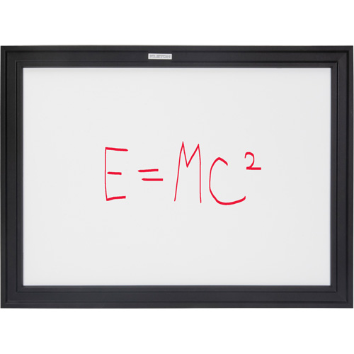 Black MDF Frame Whiteboard, Dry-Erase/Magnetic, 24" W x 18" H Equipment World