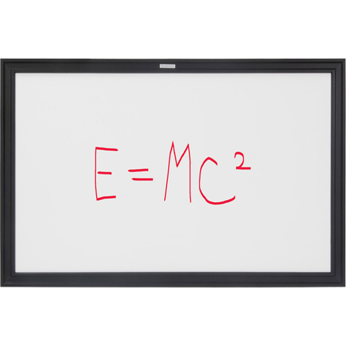 Black MDF Frame Whiteboard, Dry-Erase/Magnetic, 36" W x 24" H Equipment World