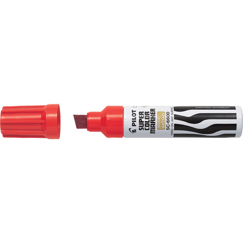 Super Colour Jumbo Permanent Marker, Chisel, Red Equipment World