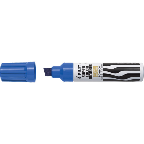 Super Colour Jumbo Permanent Marker, Chisel, Blue Equipment World