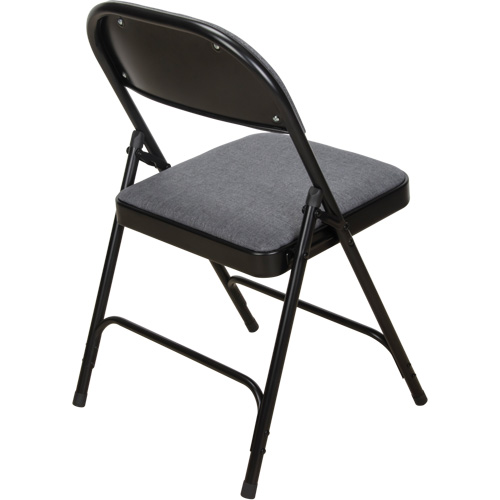 Deluxe Fabric Padded Folding Chair, Steel, Grey, 300 lbs. Weight Capacity Equipment World