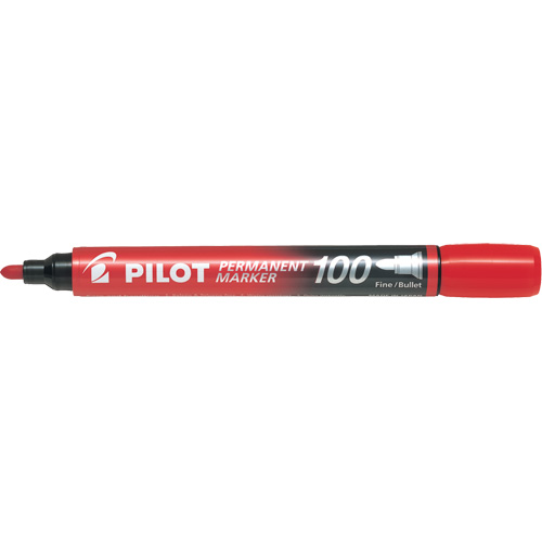 Series 100 Permanent Marker, Bullet, Red Equipment World