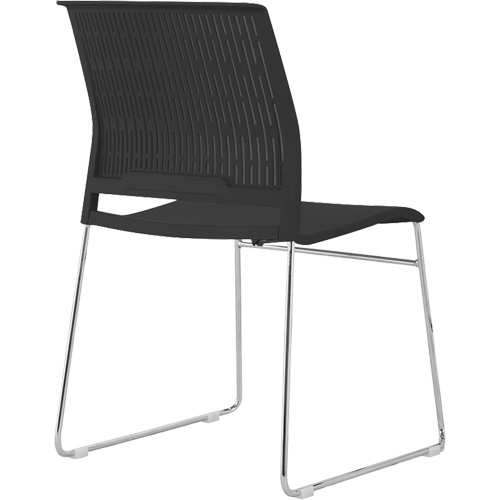 Stacking Chairs, Polypropylene, 32-3/8" High, 250 lbs. Capacity, Black Equipment World