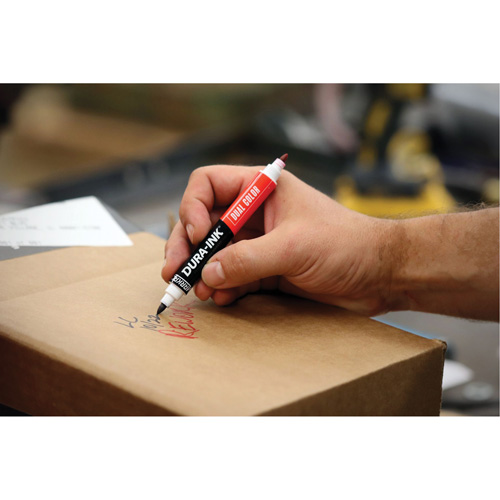 Markal&reg; Dura-Ink&reg; Dual Colour Permanent Ink Marker, Black/Red, Bullet Tip Equipment World