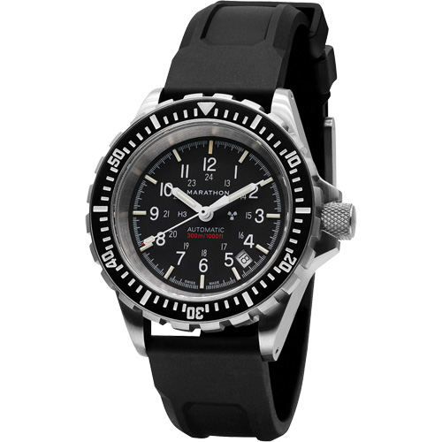 Large Diver's Automatic Watch, Digital, Battery Operated, 41 mm, Black Equipment World