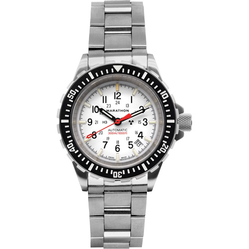 Grande montre automatique de plong&eacute;e &eacute;dition arctique GSAR avec bracelet en acier inoxydable, Num&eacute;rique, &agrave; piles, 41 mm, Argent Equipment World