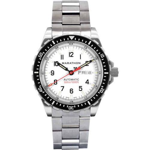 Tr&egrave;s grande montre automatique &eacute;dition arctique avec jour/date avec bracelet en acier inoxydable, Num&eacute;rique, &agrave; piles, 46 mm, Argent Equipment World