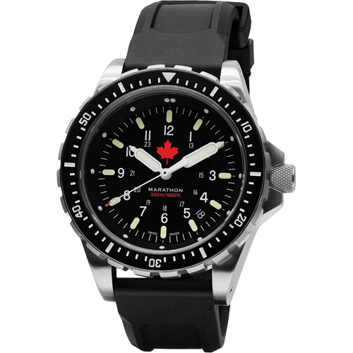 Red Maple Jumbo Diver's Quartz Watch, Digital, Battery Operated, 46 mm, Black Equipment World