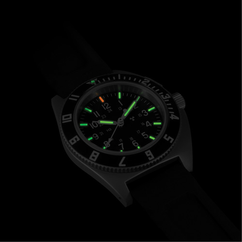 Steel Navigator Watch on 3-Piece Rubber Strap Kit, Digital, Battery Operated, 41 mm, Black Equipment World