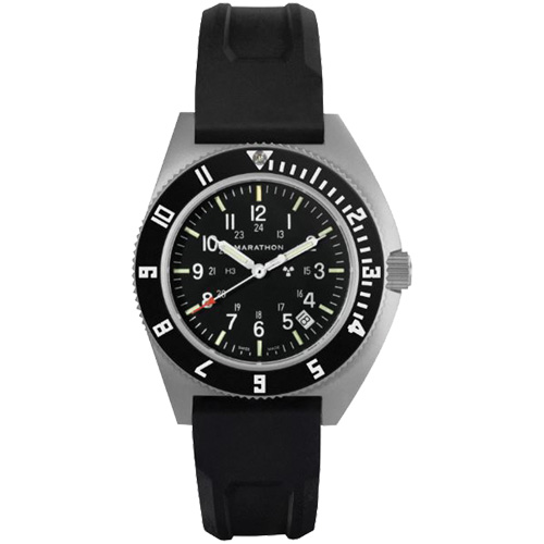 Montre Steel Navigator avec date sur ensemble bracelet en caoutchouc noir de trois morceaux, Num&eacute;rique, &agrave; piles, 41 mm, Noir Equipment World