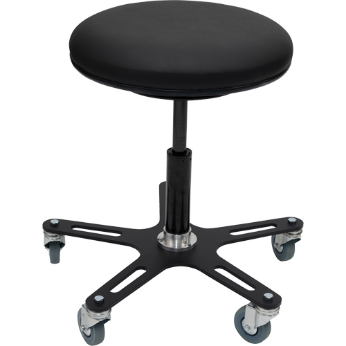 OmniStool Industrial Stool, Mobile, Adjustable, 22-1/2", Vinyl Seat Equipment World