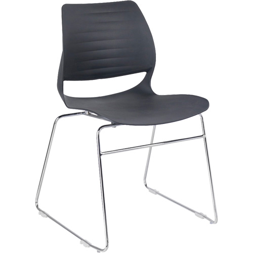Stacking Chairs, Polypropylene, 32" High, 250 lbs. Capacity, Black Equipment World