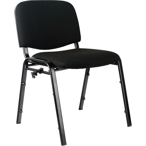 Stacking Chairs, Fabric, 32" High, 250 lbs. Capacity, Black Equipment World