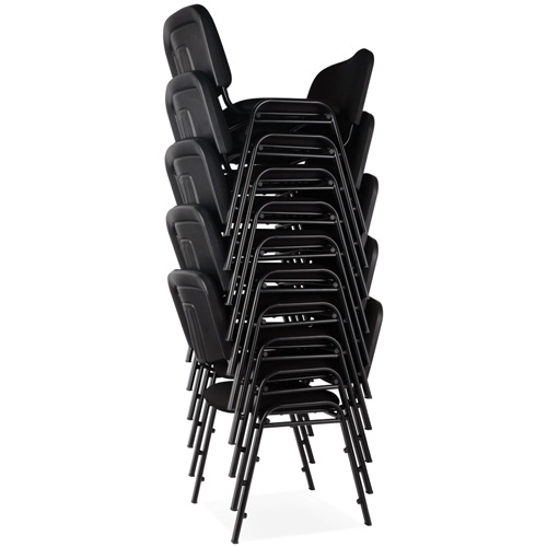 Stacking Chairs, Fabric, 32" High, 250 lbs. Capacity, Black Equipment World