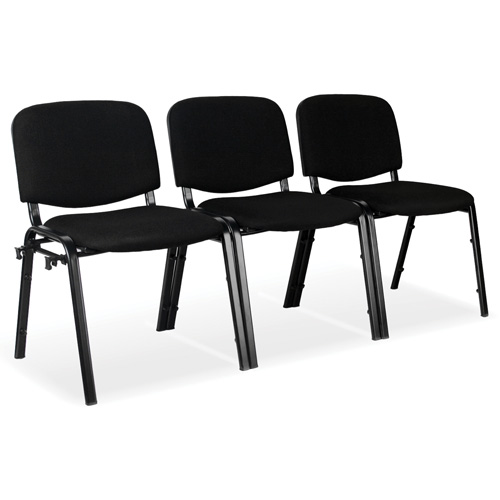 Stacking Chairs, Fabric, 32" High, 250 lbs. Capacity, Black Equipment World