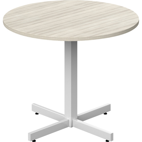 Newland Height-Adjustable Round Table, 36" L x 36" W x 29" H, 1" Top, Laminate, Tan Equipment World