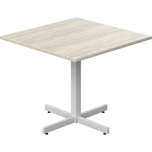 Table carr&eacute;e &agrave; hauteur r&eacute;glable Newland, 36" lo x 36" la x 29" h, Dessus de 1", Stratifi&eacute;, Havane Equipment World