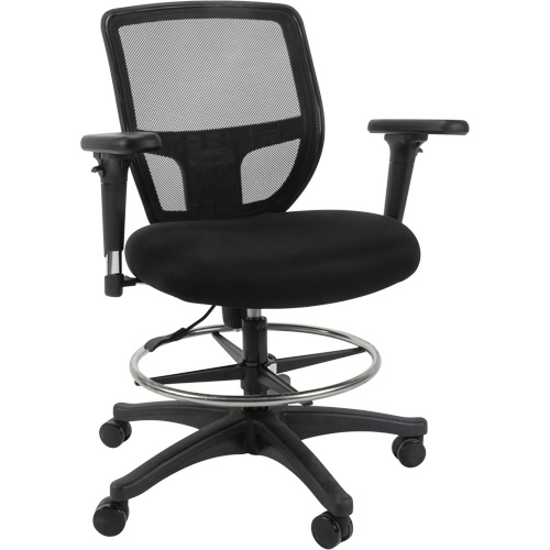 Mesh Work Stool, Mobile, Adjustable Height, 450 lbs. Capacity Equipment World