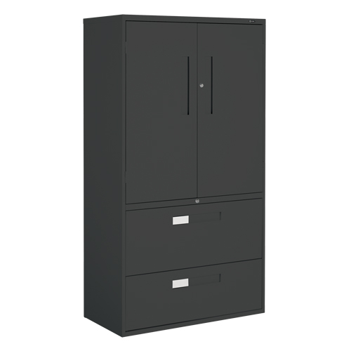 Multi-Stor Cabinet, Steel, 3 Shelves, 65-1/4" H x 36" W x 18" D, Black Equipment World